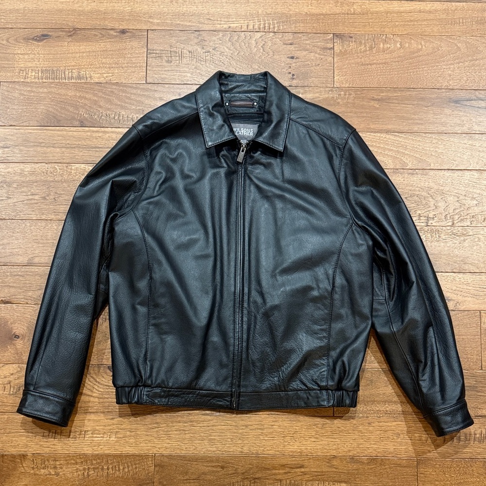 Men’s Vintage Wilsons Leather Thinsulate Black Bomber Jacket - Size L